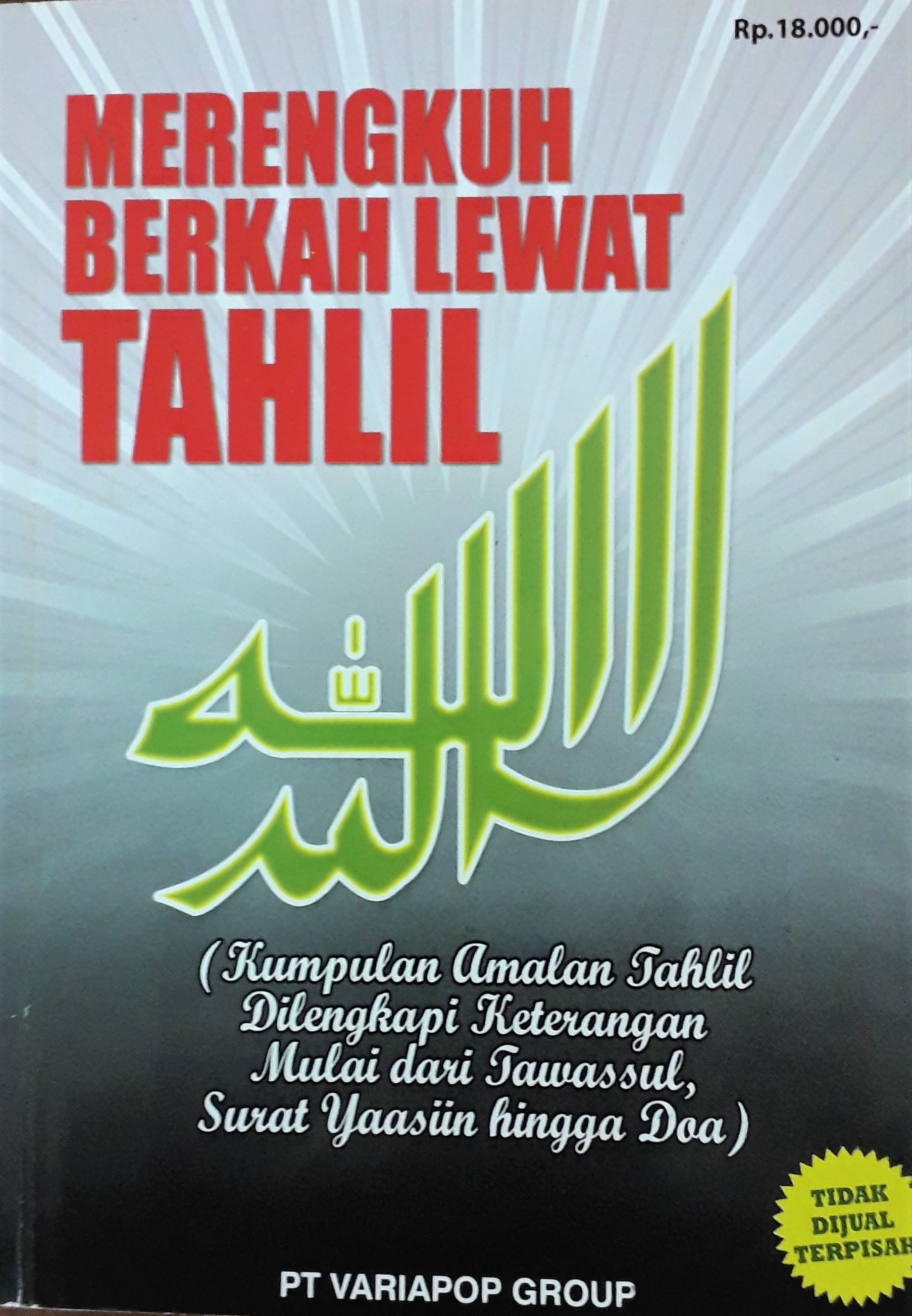 Cover Merengkuh Berkah Lewat Tahlil :  - / Uup Gufron