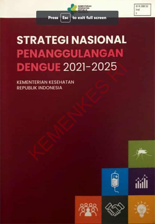 Cover Strategi Nasional Penanggulangan Dengue 2021-2025 / dr. Meilina Farikha, M.Epid