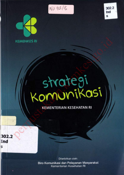 Cover Strategi Komunikasi Kementerian Kesehatan RI / Biro Komunikasi dan Pelayanan Masyarakat