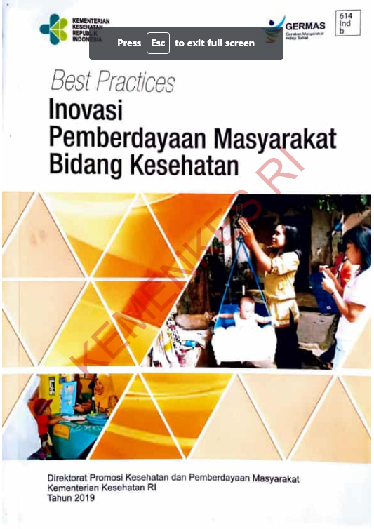 Cover Best Practices Inovasi Pemberdayaan Masyarakat Bidang Kesehatan / Evi Nilawaty, SKM