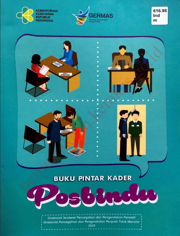 Cover Buku pintar kader Posbindu / dr. Cut Putri Ariane, M.H.Kes