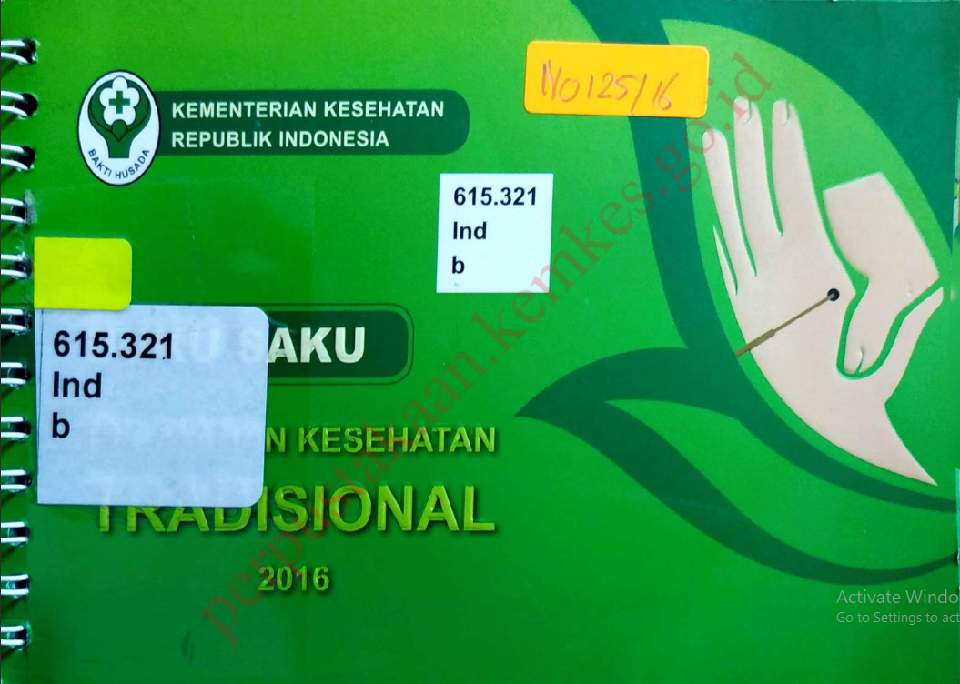 Cover Buku Saku :  Pelayanan Kesehatan Tradisional / Direktorat Jenderal Pelayanan Kesehatan