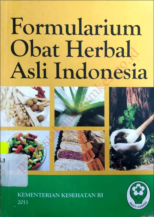 Cover Formularium Obat Herbal Asli Indonesia / dr. Upik Rukmini,MKM