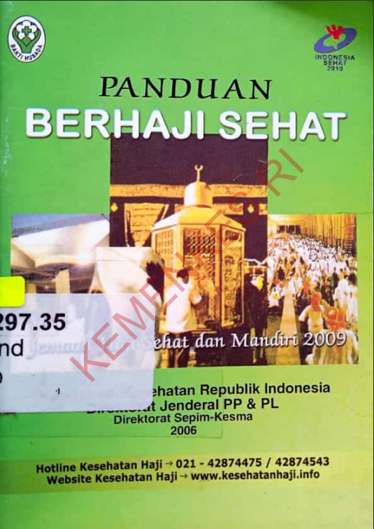 Cover Panduan Berhaji Sehat / Direktorat Sepim-Kesma