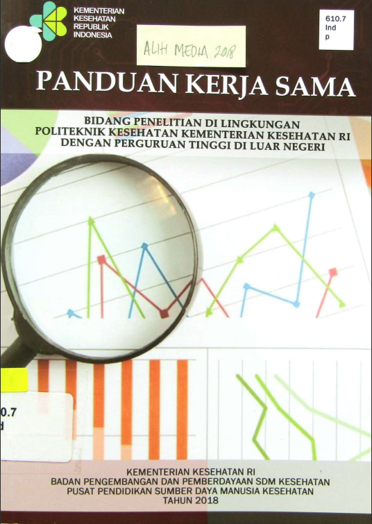 Cover Panduan kerja sama :  bidang penelitian di lingkungan politeknik kesehtana kementerian kesehatan ri dengan perguruan tinggi di luar negeri / Badan Pengembangan dan Pemberdayaan Sumber Daya Manusia Kesehatan