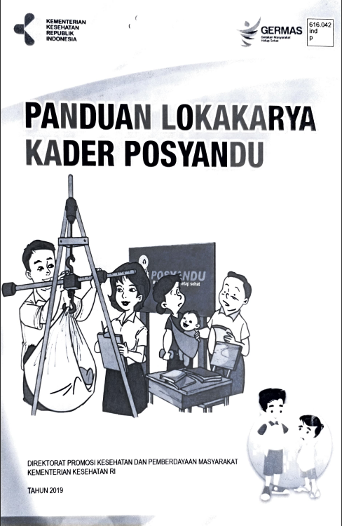 Cover panduan lokakarya kader posyandu / Direktorat Promosi Kesehatan dan Pemberdayaan Masyarakat