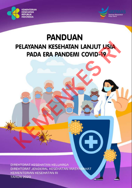 Cover Panduan Pelayanan Kesehatan Lansia Era Covid19 / Direktorat Jenderal Kesehatan Masyarakat