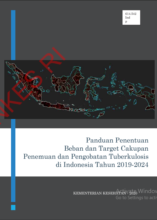 Cover Panduan Penentuan Beban dan Target Cakupan Penemuan dan Pengobatan Tuberkulosis di Indonesia Tahun 2019-2024 / Kementerian Kesehatan Republik Indonesia
