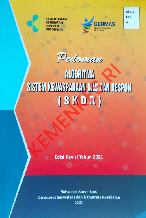 Cover PEDOMAN ALGORITMA SISTEM KEWASPADAAN DINI DAN RESPON (SKDR) / Direktorat Jenderal Pencegahan dan Pengendalian Penyakit