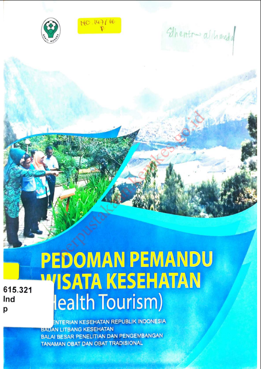 Cover Pedoman Pemandu Wisata Kesehatan / Badan Penelitian dan Pengembangan Kesehatan
