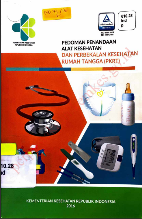 Cover Pedoman penandaan alat kesehatan dan perbekalan kesehatan rumah tangga (PKRT) / Direktorat Jenderal Kefarmasian dan Alat Kesehatan