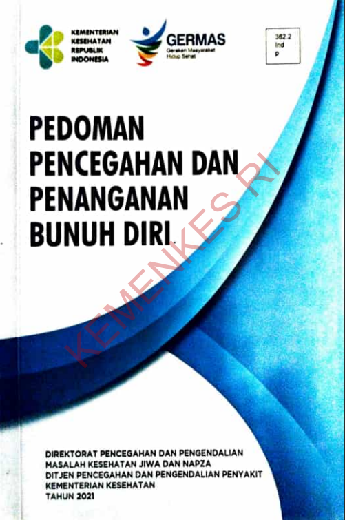 Cover Pedoman Pencegahan dan Penanganan Bunuh Diri / Direktorat Jenderal Pencegahan dan Pengendalian Penyakit