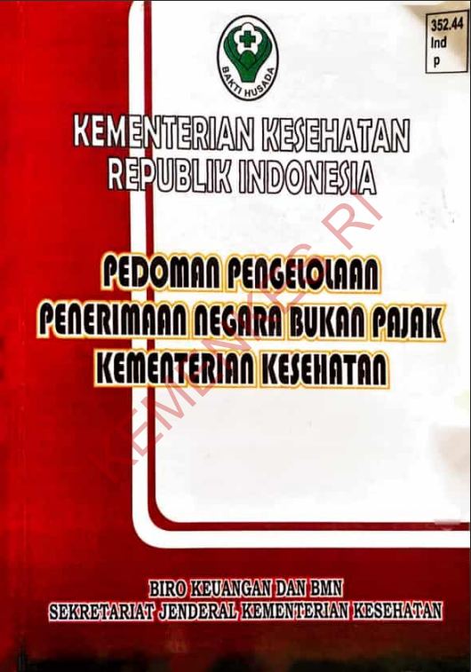 Cover Pedoman Pengelolaan Penerimaan Negara Bukan Pajak Kementerian Kesehatan / Sekretariat Jenderal
