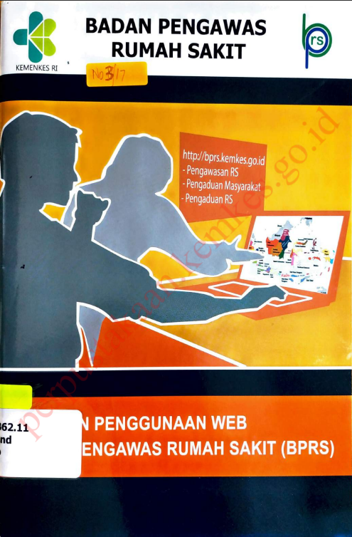 Cover Pedoman penggunaan web badan pengawas rumah sakit / Badan Pengawas Rumah Sakit