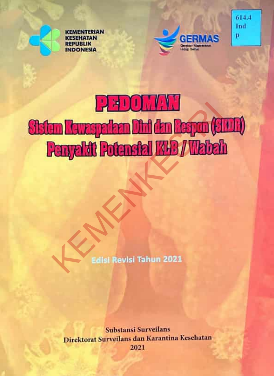Cover Pedoman Sistem Kewaspadaan Dini dan Respon (SKDR) Penyakit Potensial KLB / Direktorat Jenderal Pencegahan dan Pengendalian Penyakit