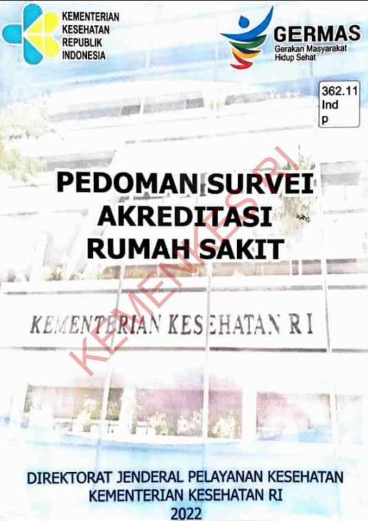 Cover Pedoman Survei Akreditasi Rumah Sakit / Direktorat Jenderal Pelayanan Kesehatan