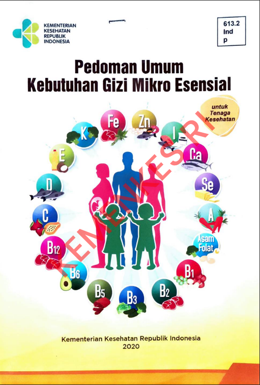 Cover PEDOMAN UMUM KEBUTUHAN GIZI MIKRO ESENSIAL :  Untuk Tenaga Kesehatan / Direktorat Jenderal Kesehatan Masyarakat