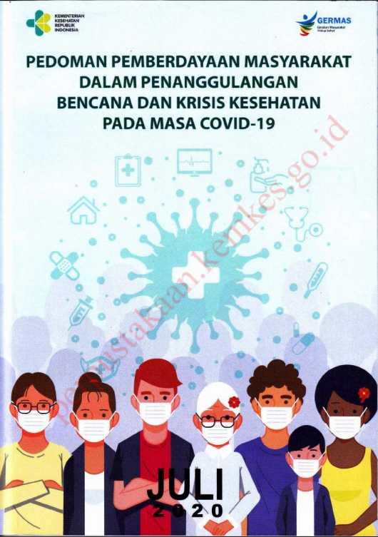 Cover PEDOMAN PEMBERAYADAN MASYARAKAT DALAM PENANGGULANGAN BENCANA DAN KRISIS KESEHATAN PADA MASA COVID-19 / Sekretariat Jenderal