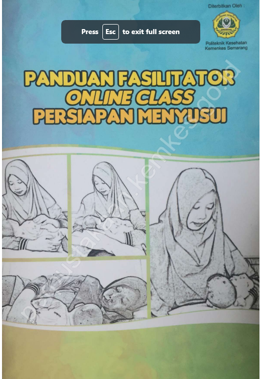 Cover Panduan Fasilitator Online Class Persiapan Menyusui / Politeknik Kesehatan Kementerian Kesehatan Semarang