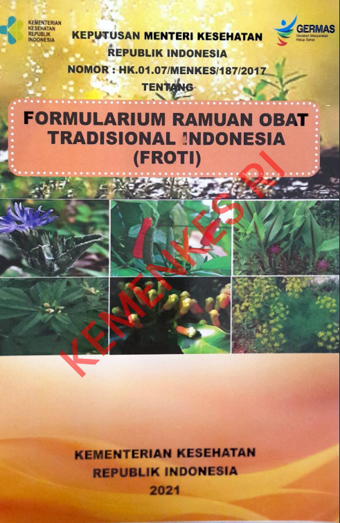 Cover Formularium Ramuan Obat Tradisional Indonesia (Froti) / Direktorat Jenderal Pelayanan Kesehatan