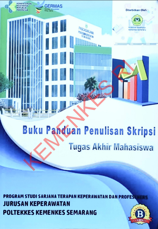 Cover Buku Panduan Penulisan Skripsi Tugas Akhir Mahasiswa / Politeknik Kesehatan Kementerian Kesehatan Semarang