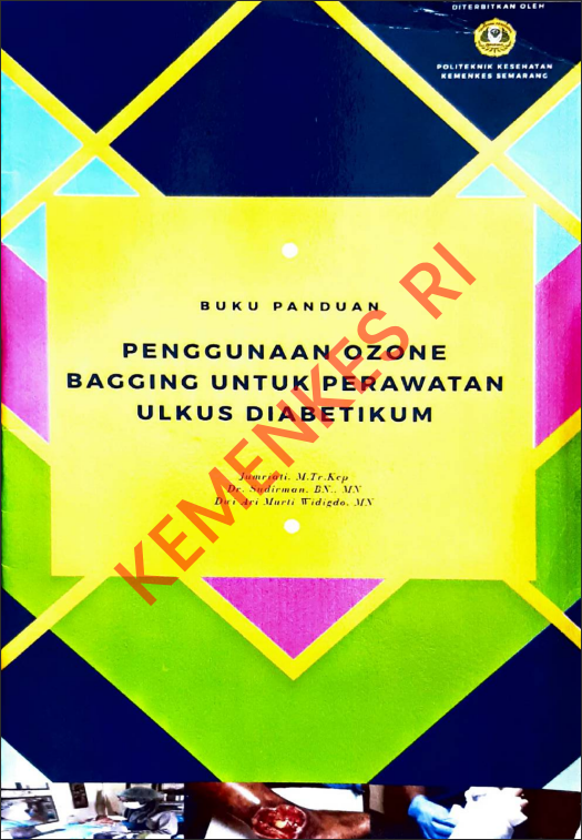 Cover Buku Panduan Penggunaan Ozone Bagging Untuk Perawatan Ulkus Diabetikum / Politeknik Kesehatan Kementerian Kesehatan Semarang