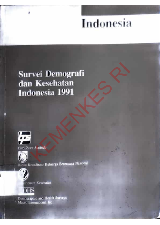 Cover Survei Demografi dan Kesehatan Indonesia / Biro Pusat Statistik
