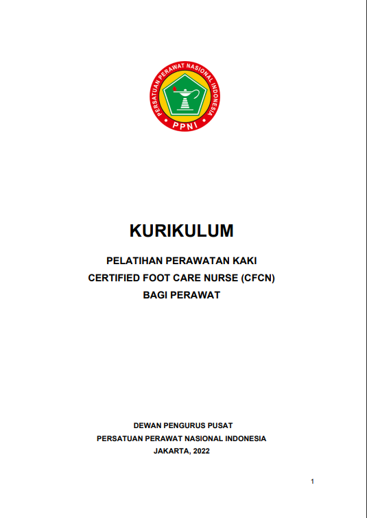 Cover Kurikulum Pelatihan Certified Foot Care Nurse (CFCN) Bagi Perawat / PERSATUAN PERAWAT NASIONAL INDONESIA