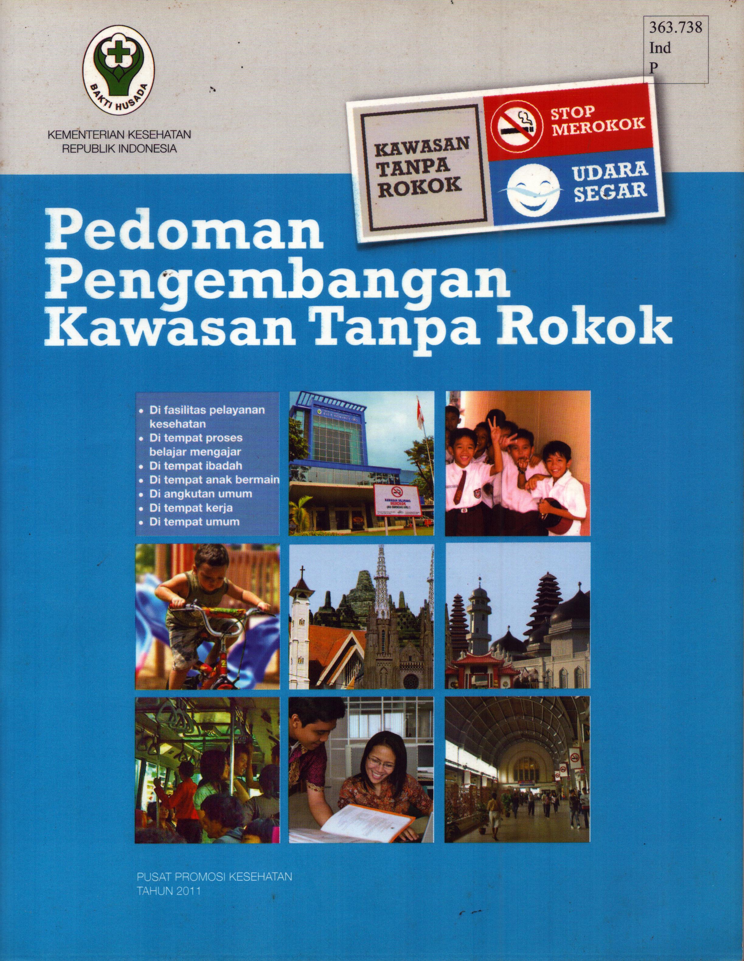 Cover Pedoman Pengembangan Kawasan Tanpa Rokok / Pusat Promosi Kesehatan
