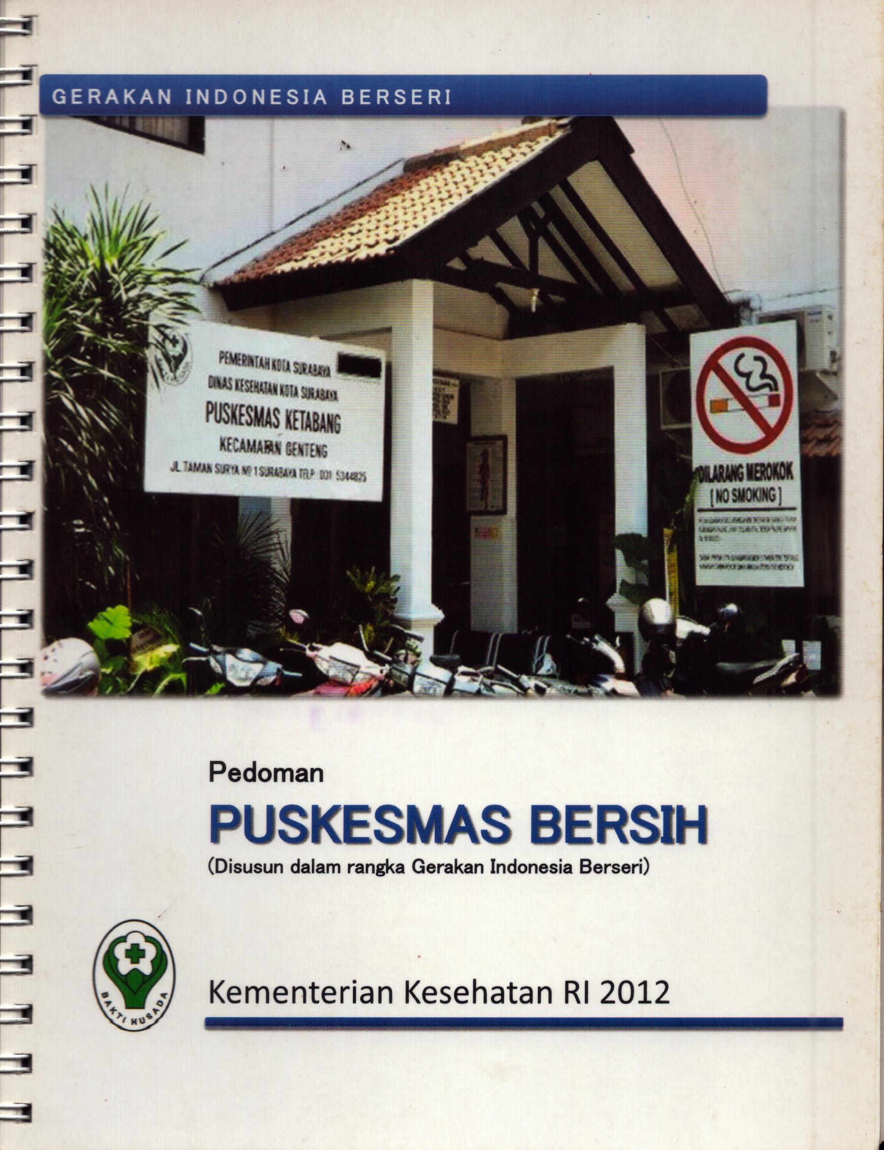 Cover Pedoman Puskesmas Bersih / Direktorat Jenderal Pengendalian Penyakit dan Penyehatan Lingkungan