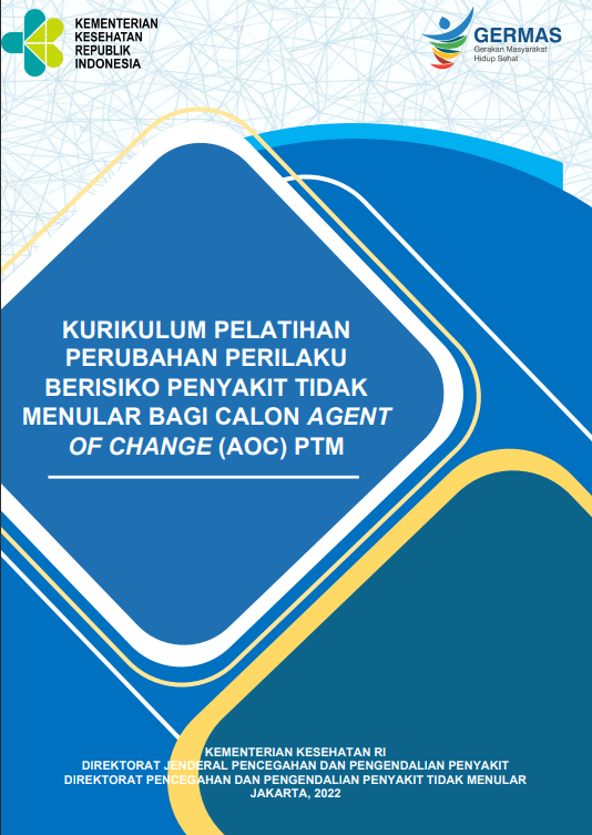 Cover Pelatihan Perubahan Perilaku Beresiko Penyakit Tidak Menular bagi Calon Agent of Change (AOC) PTM / Direktorat Jenderal Pencegahan dan Pengendalian Penyakit