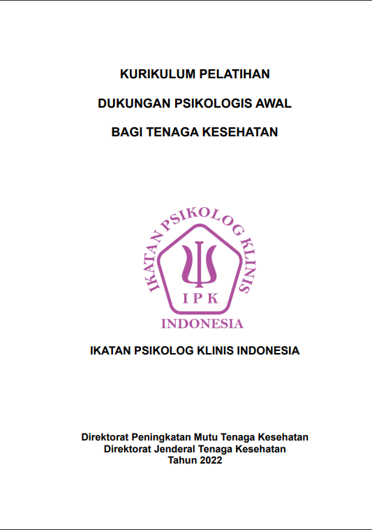 Cover Pelatihan Dukungan Psikologis Awal bagi Tenaga Kesehatan / Direktorat Peningkatan Mutu Tenaga Kesehatan