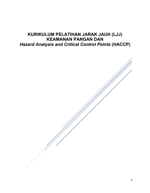Cover Pelatihan Keamanan Pangan dan Hazard Analysis and Critical Control Point (HACCP) / Pusat Pelatihan Sumber daya Manusia Kesehatan
