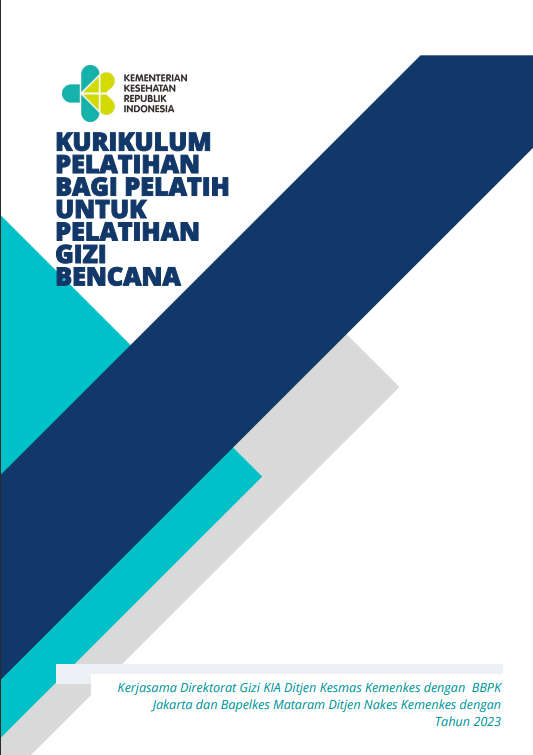 Cover Pelatihan Bagi Pelatih Untuk Pelatihan Gizi Bencana / aDirektorat Gizi KIA Ditjen Kesmas Kemenkes