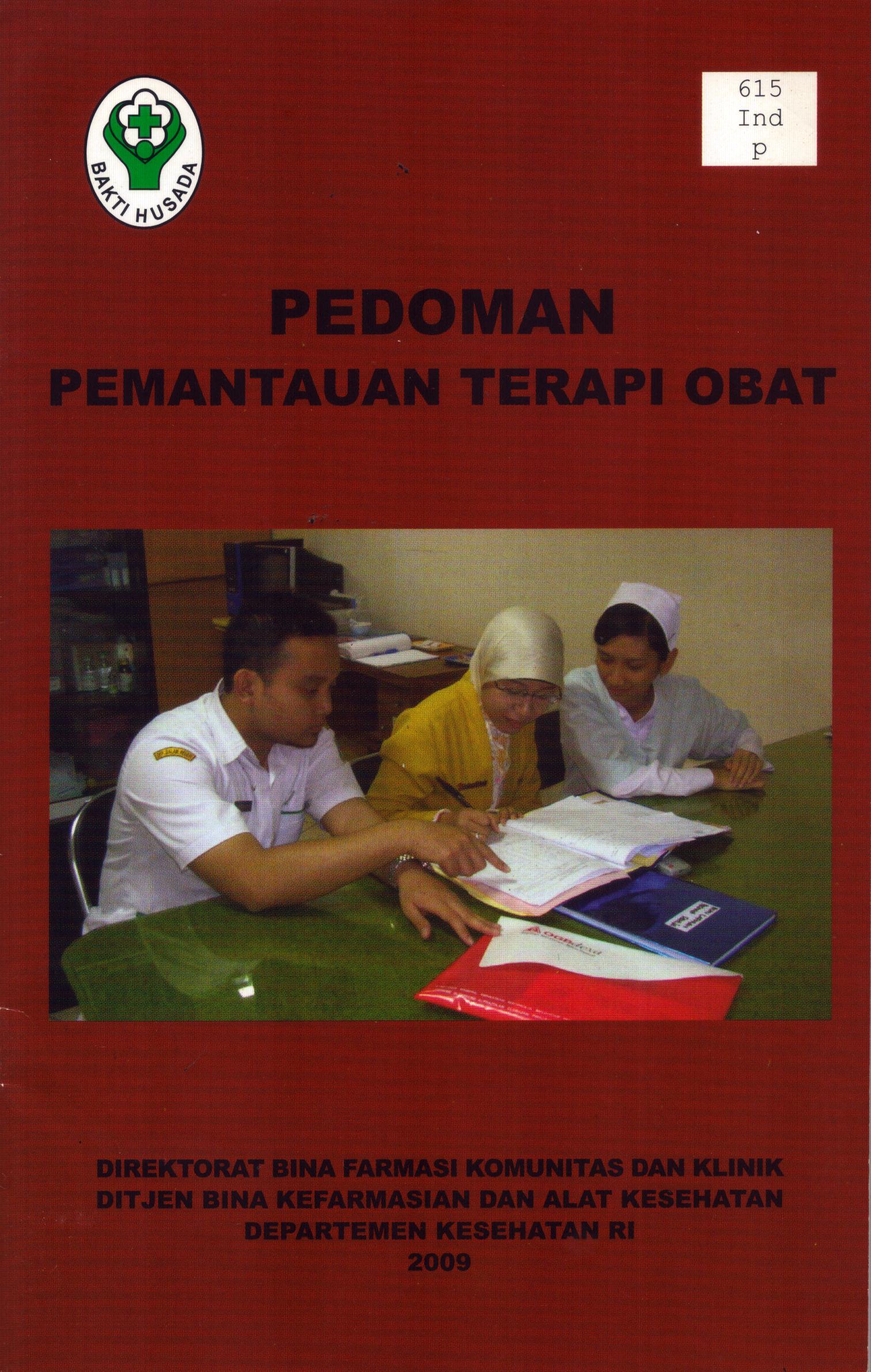Cover Pedoman Pemantauan Terapi Obat / Direktorat Bina Farmasi Komunitas dan Klinik