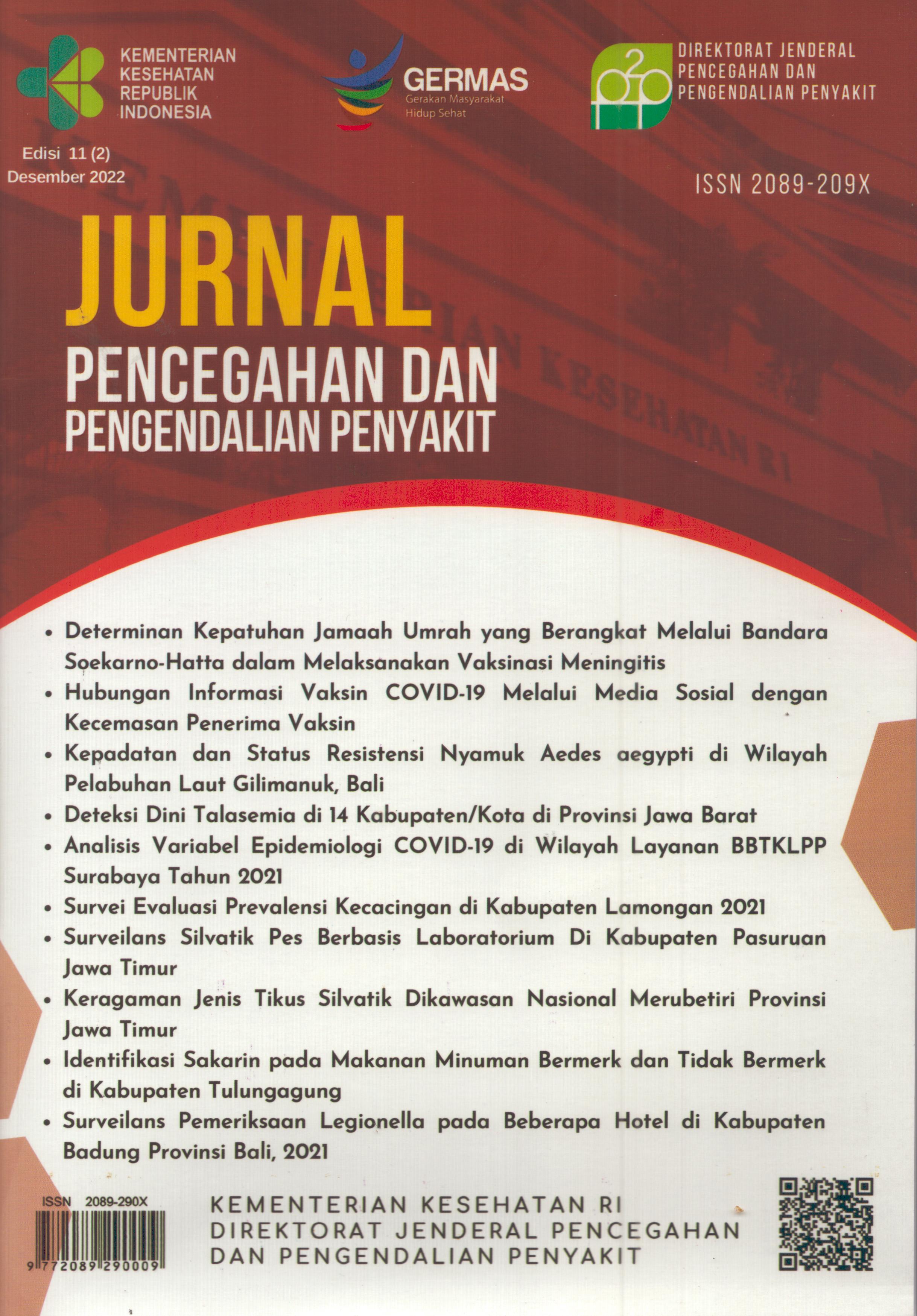 Cover Pencegahan dan Pengendalian Penyakit 11 2 / Kementerian Kesehatan