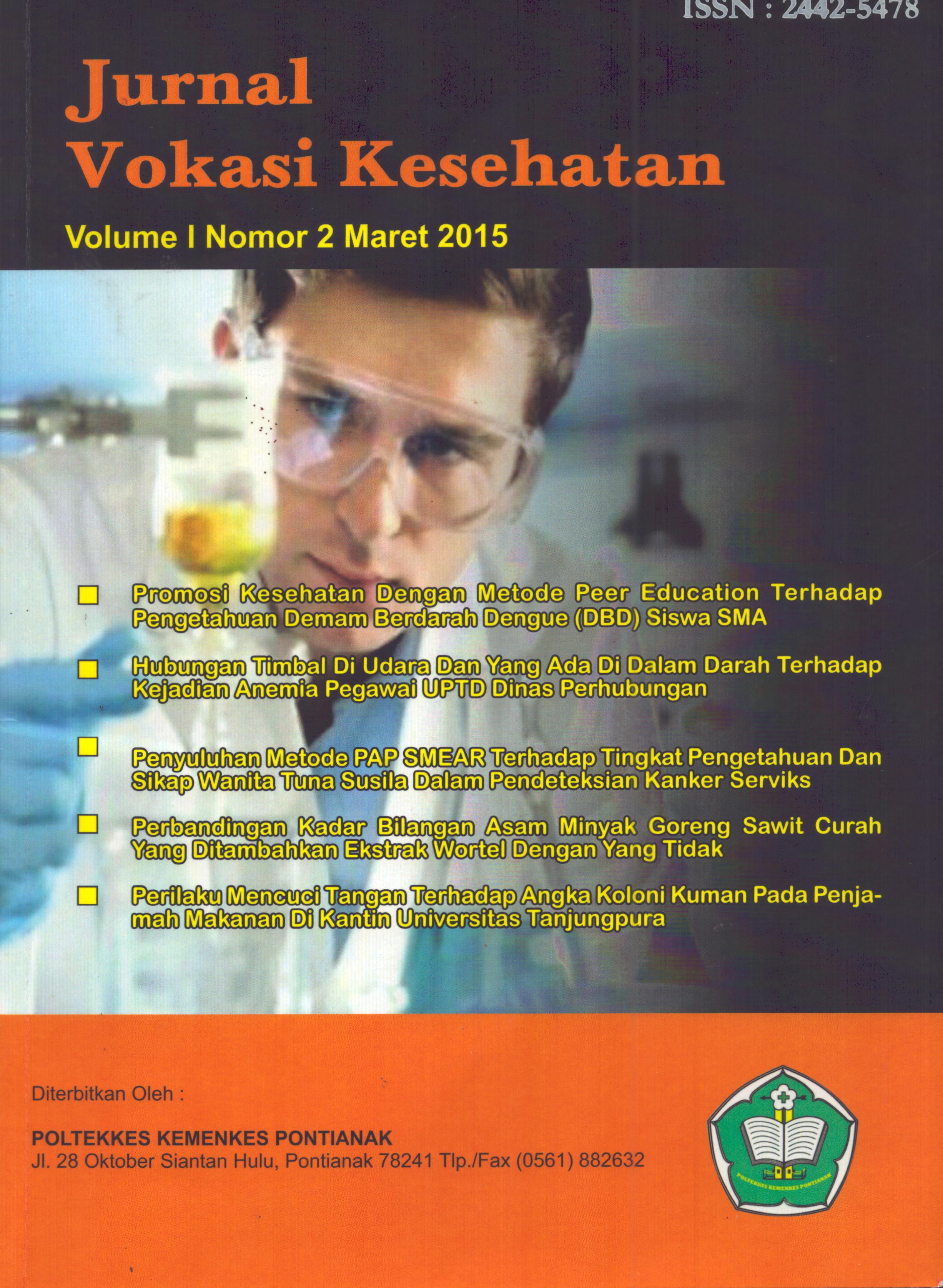 Cover Vokasi Kesehatan 1 2 / Politeknik Kesehatan Kementerian Kesehatan Pontianak