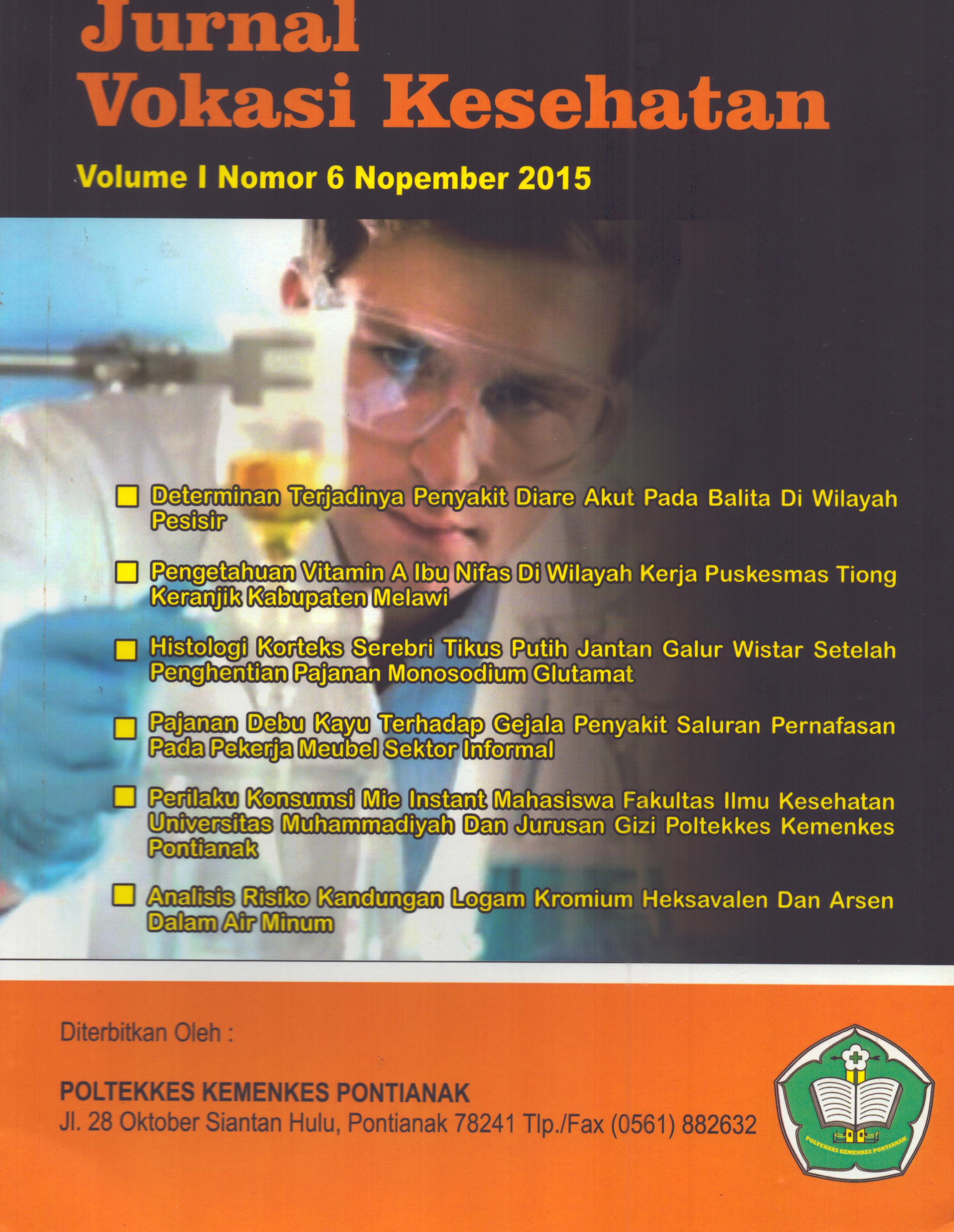 Cover Vokasi Kesehatan 1 6 / Politeknik Kesehatan Kementerian Kesehatan Pontianak