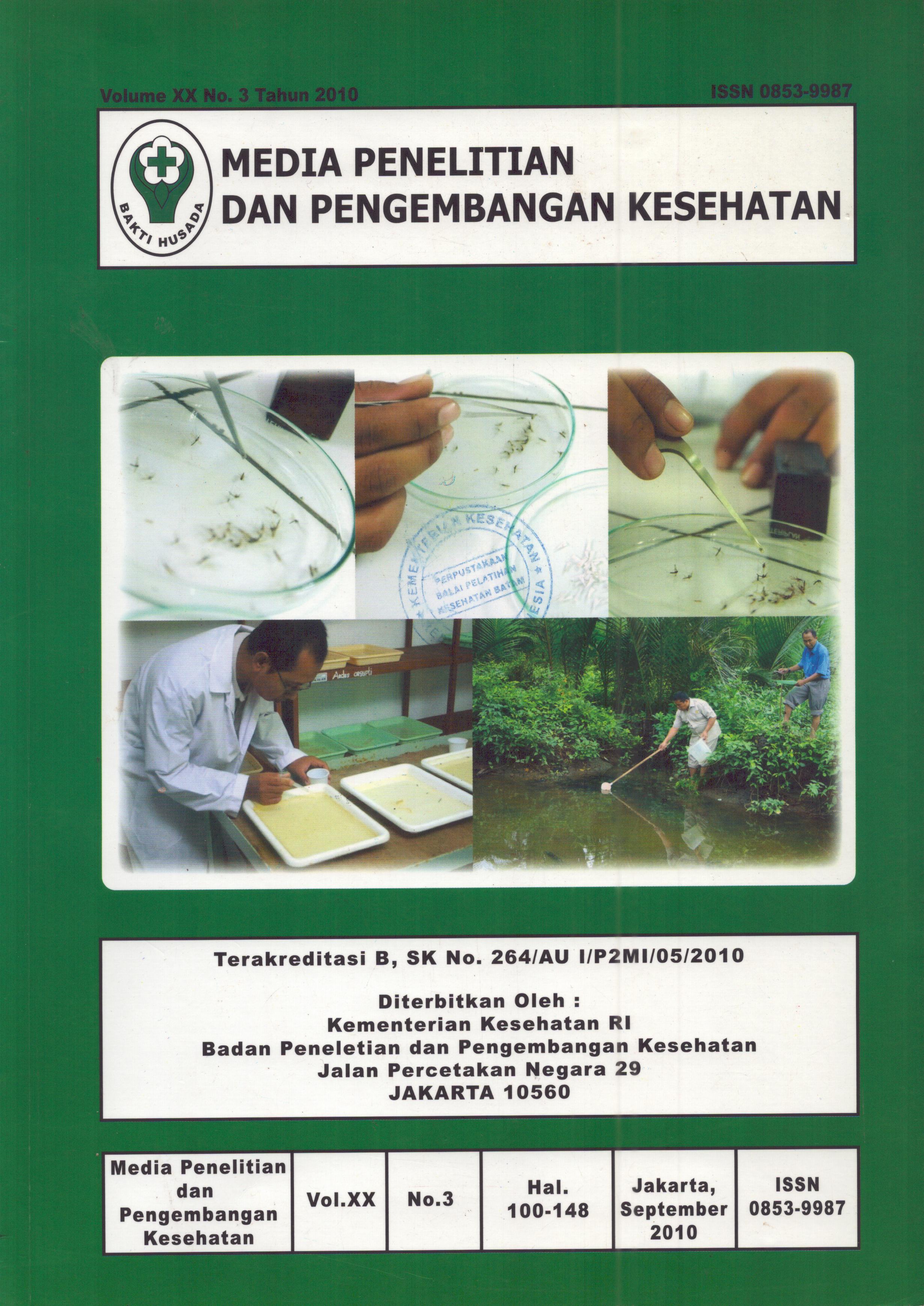 Cover Media Penelitian dan Pengembangan Kesehatan / Badan Penelitian dan Pengembangan Kesehatan