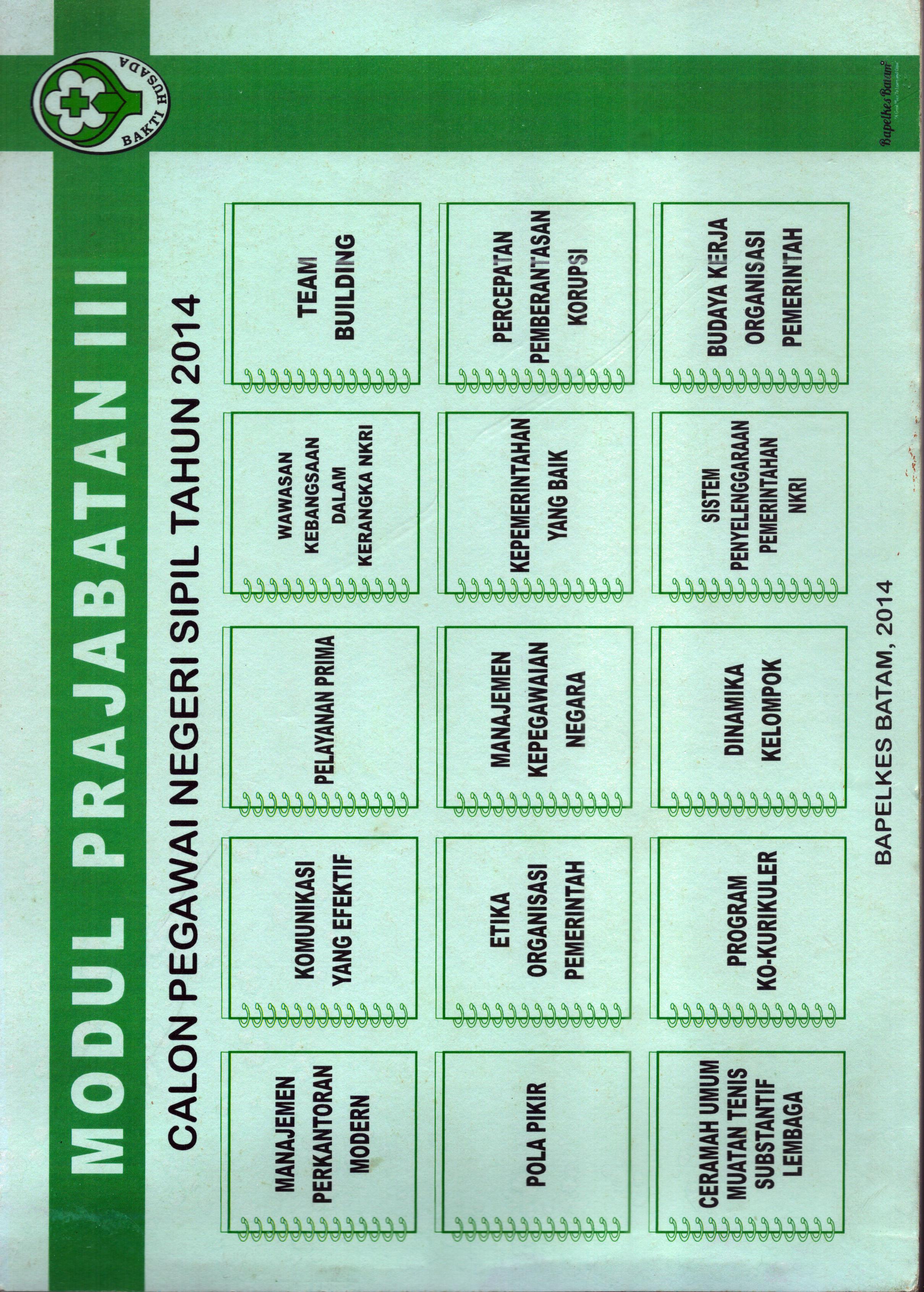 Cover Modul Prajabatan III :  Calon Pegawai Negeri Sipil Tahun 2014 / Lembaga Administrasi Negara - Republik Indonesia