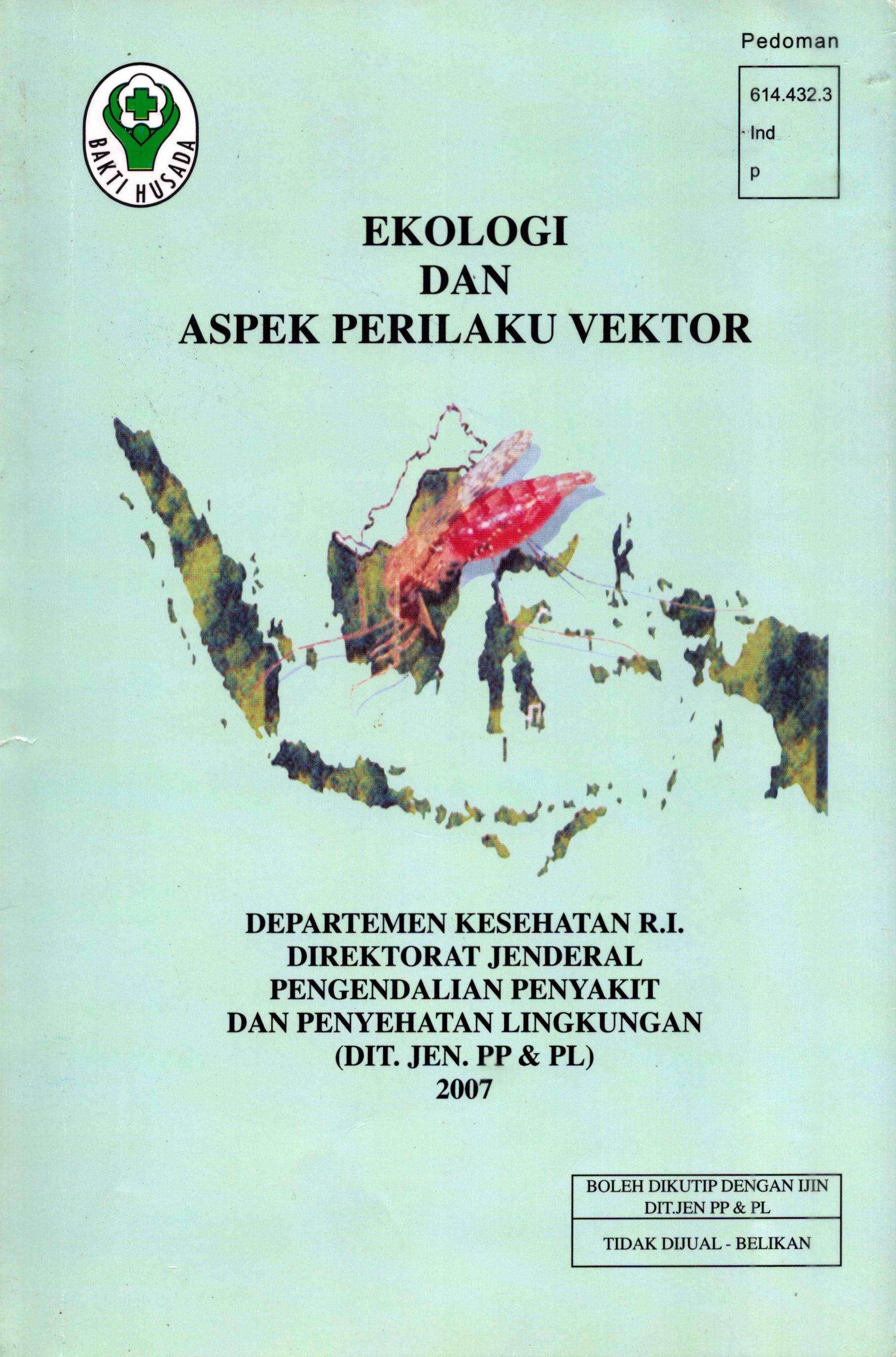Cover Ekologi dan Aspek Perilaku Vektor / Departemen Kesehatan