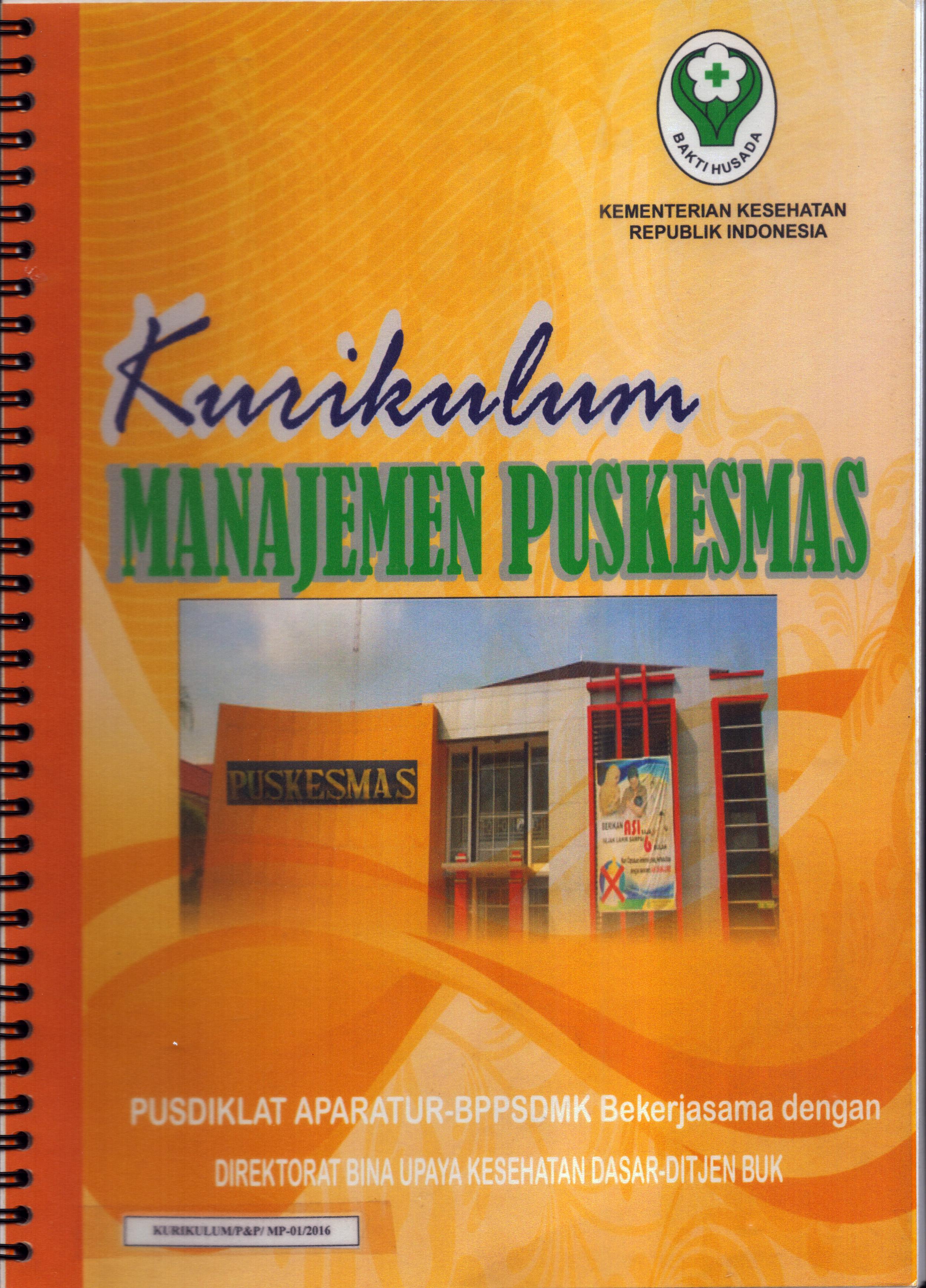 Cover Kurikulum Manajemen Puskesmas / Kementerian Kesehatan
