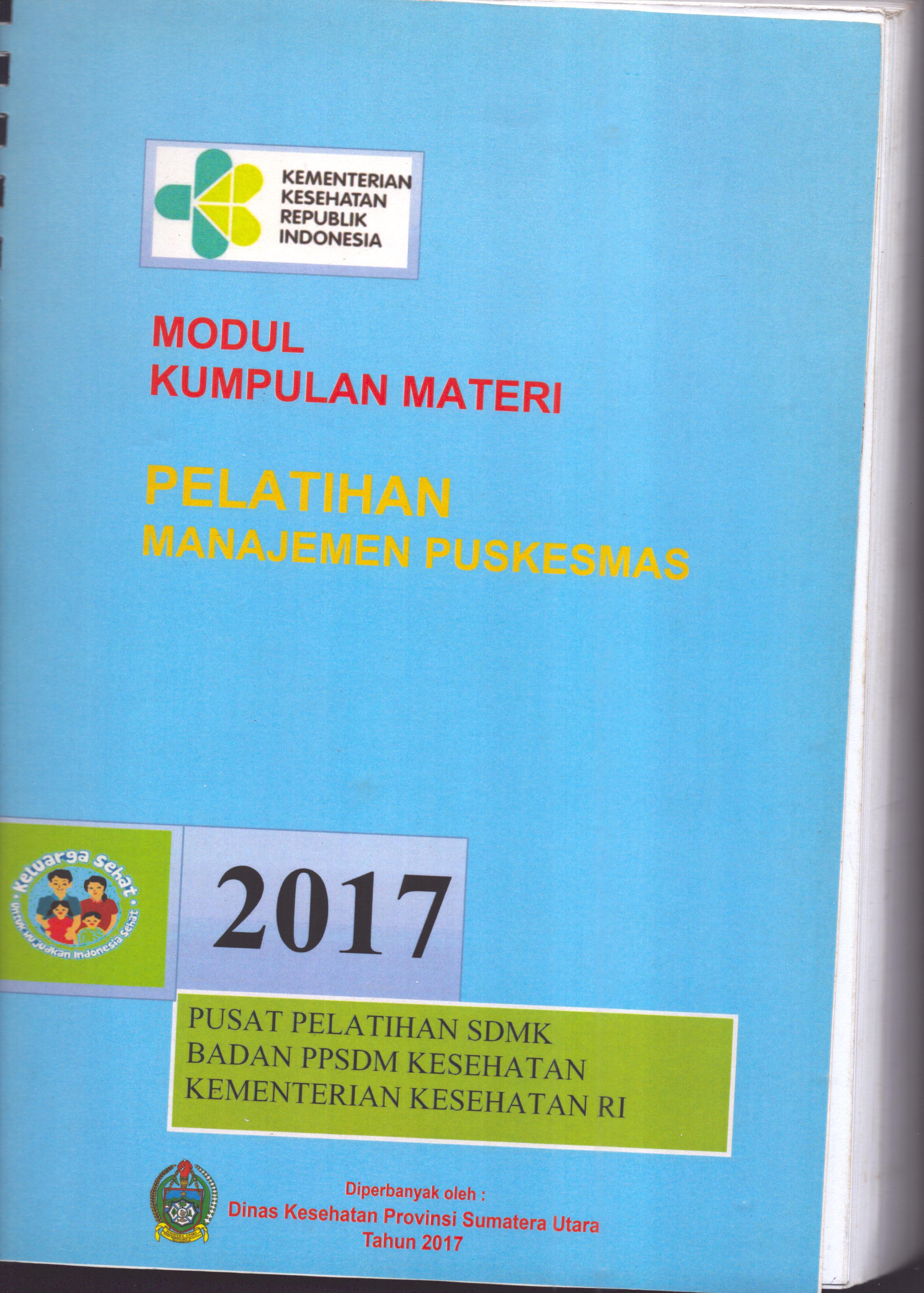 Cover Pelatihan Manajemen Puskesmas / Kementerian Kesehatan