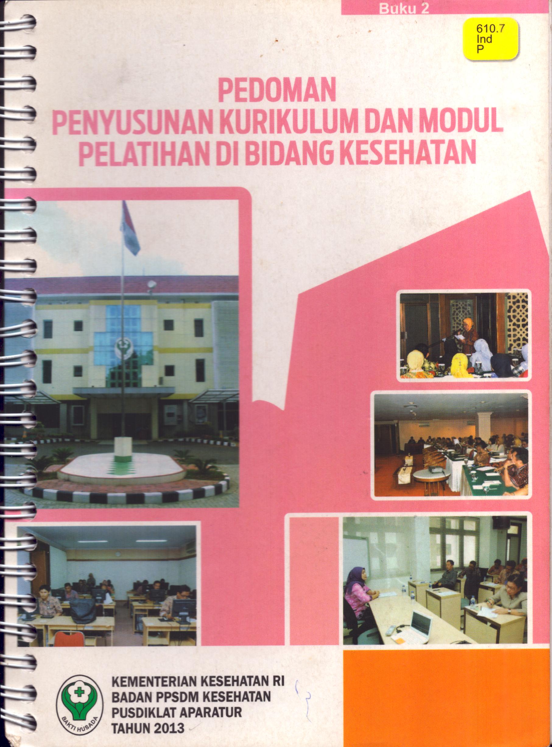 Cover Pedoman Penyusunan Kurikulum dan Modul Pelatihan Di Bidang Kesehatan / Kementerian Kesehatan