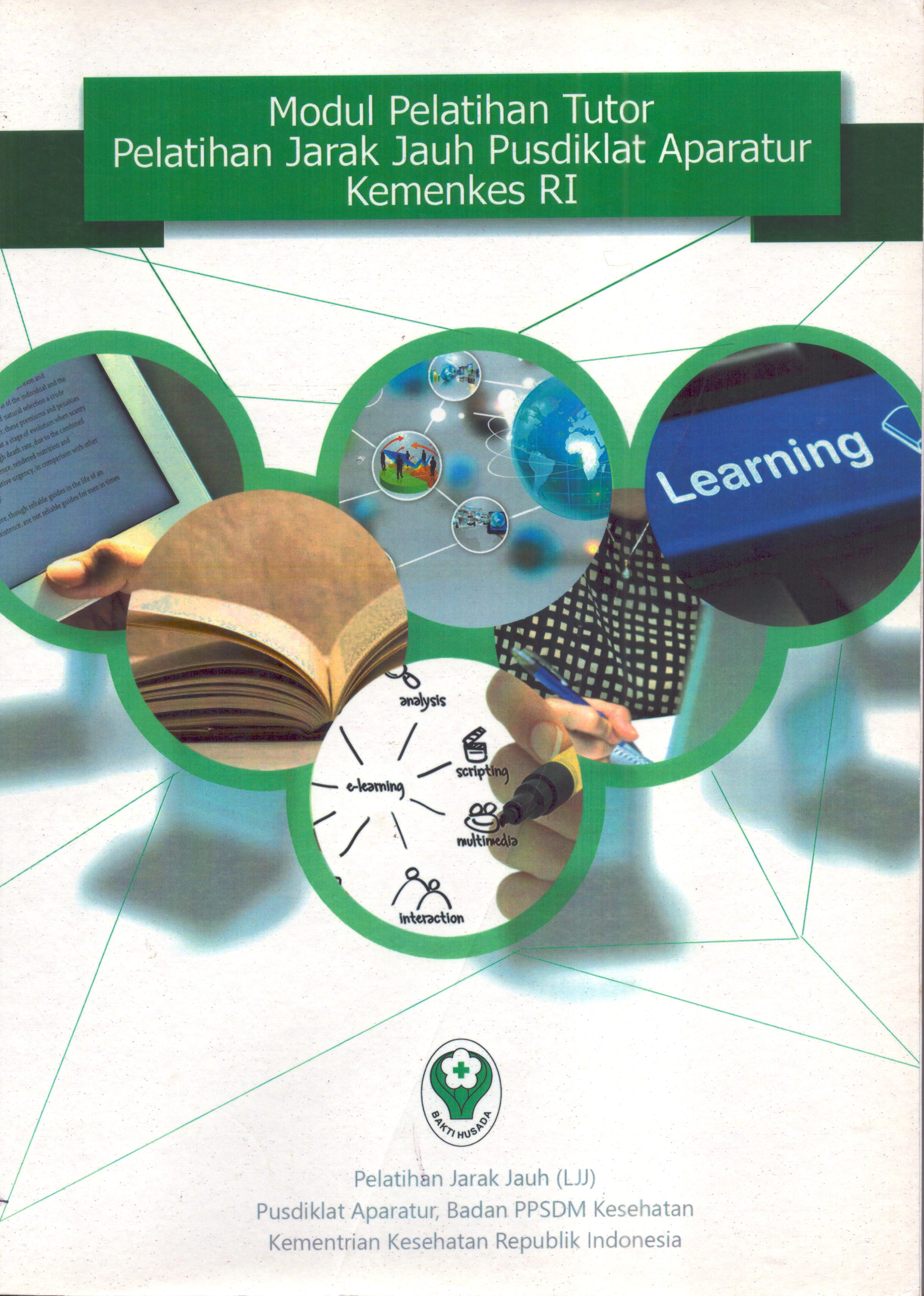 Cover Pelatihan Jarak Jauh Pusdiklat Aparatur Kemenkes RI :  Modul Pelatihan Tutor / Kementerian Kesehatan