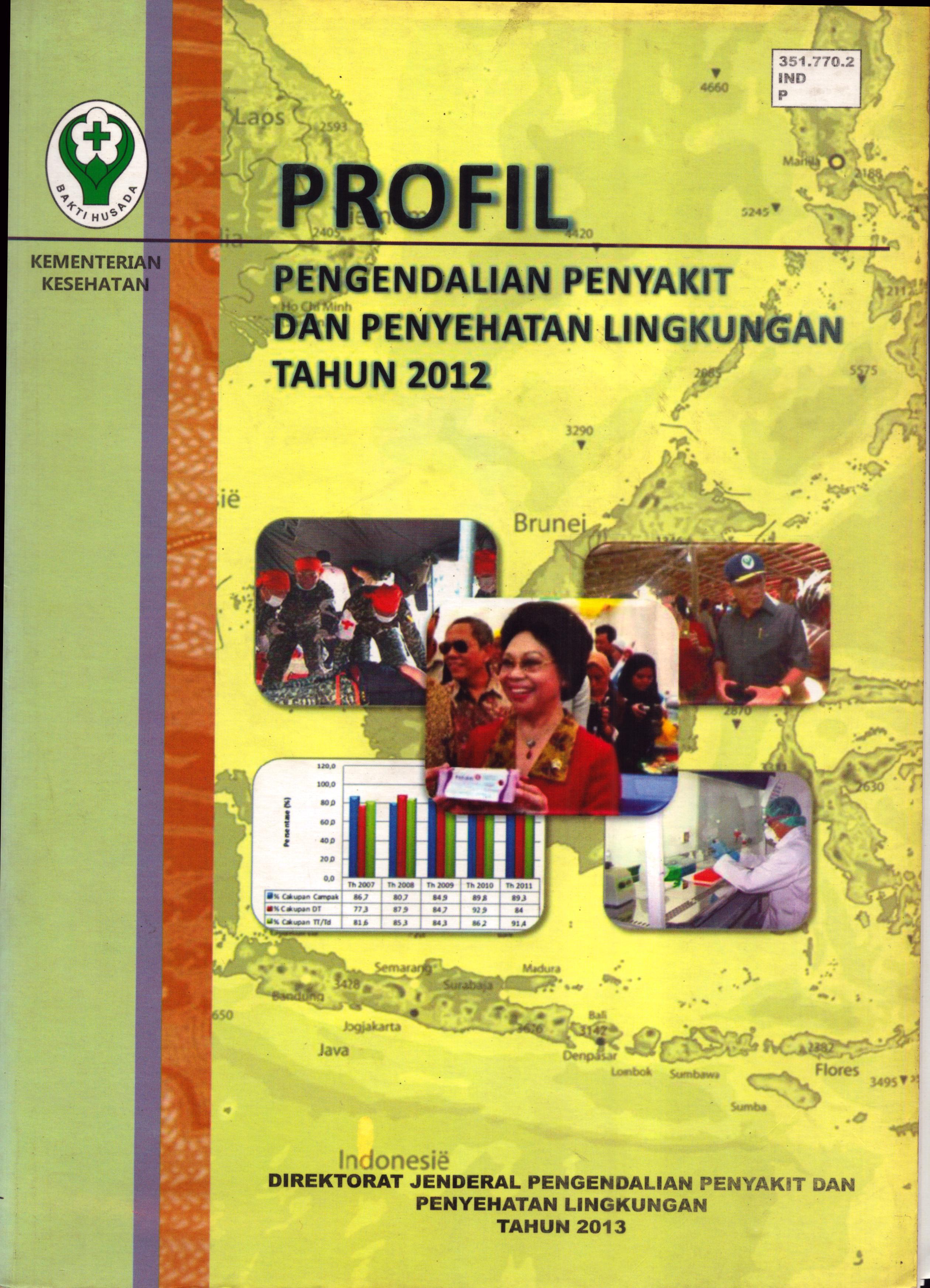 Cover Profil Pengendalian Penyakit dan Penyehatan Lingkungan 2012 / Direktorat Jenderal Pengendalian Penyakit dan Penyehatan Lingkungan
