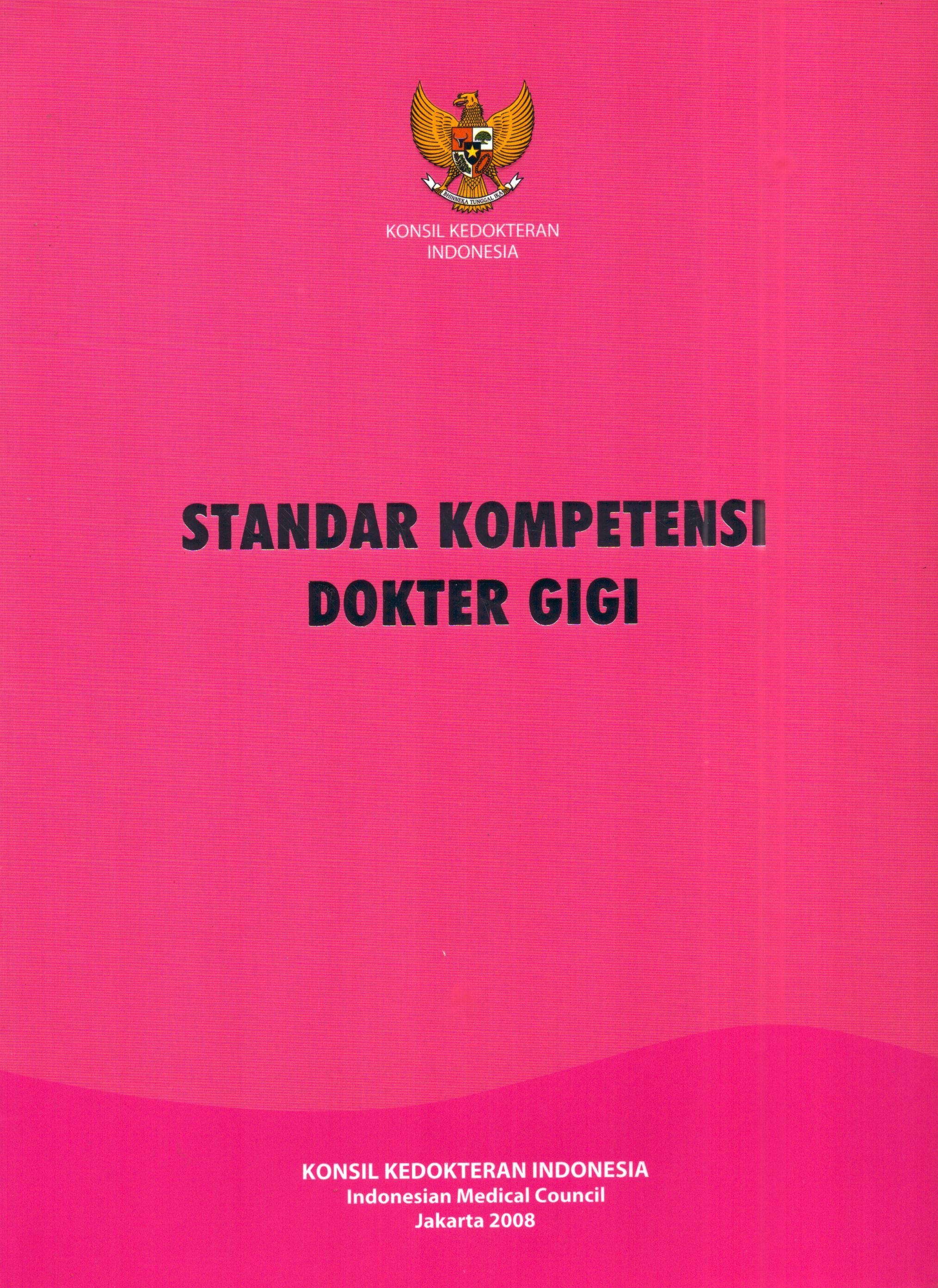 Cover Standar Kompetensi Dokter Gigi / Konsil Kedokteran Indonesia