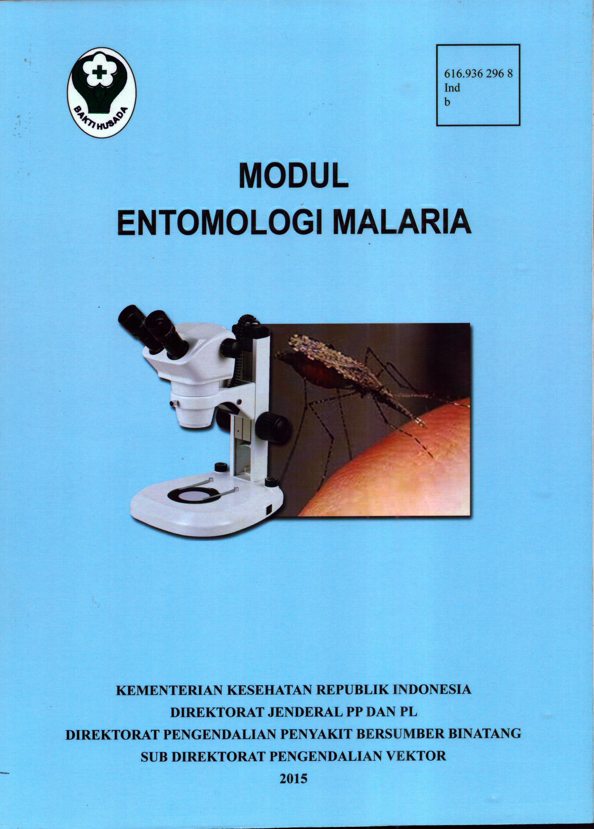 Cover Entomologi Malaria / Direktorat jenderal Pemberantasan Penyakit Menular dan Penyehatan Lingkungan