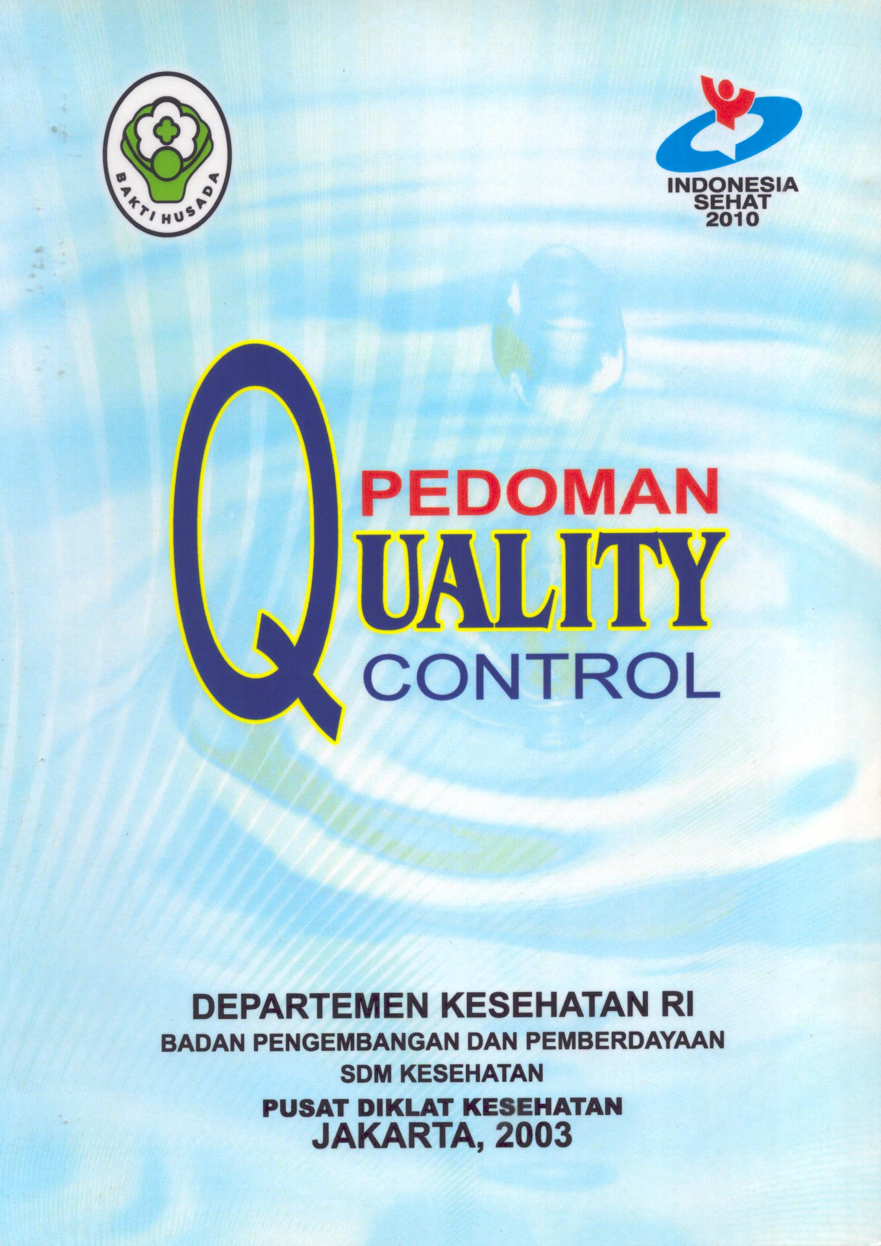 Cover Pedoman Quality Control / Badan Pengembangan dan Pemberdayaan Sumber Daya Manusia Kesehatan
