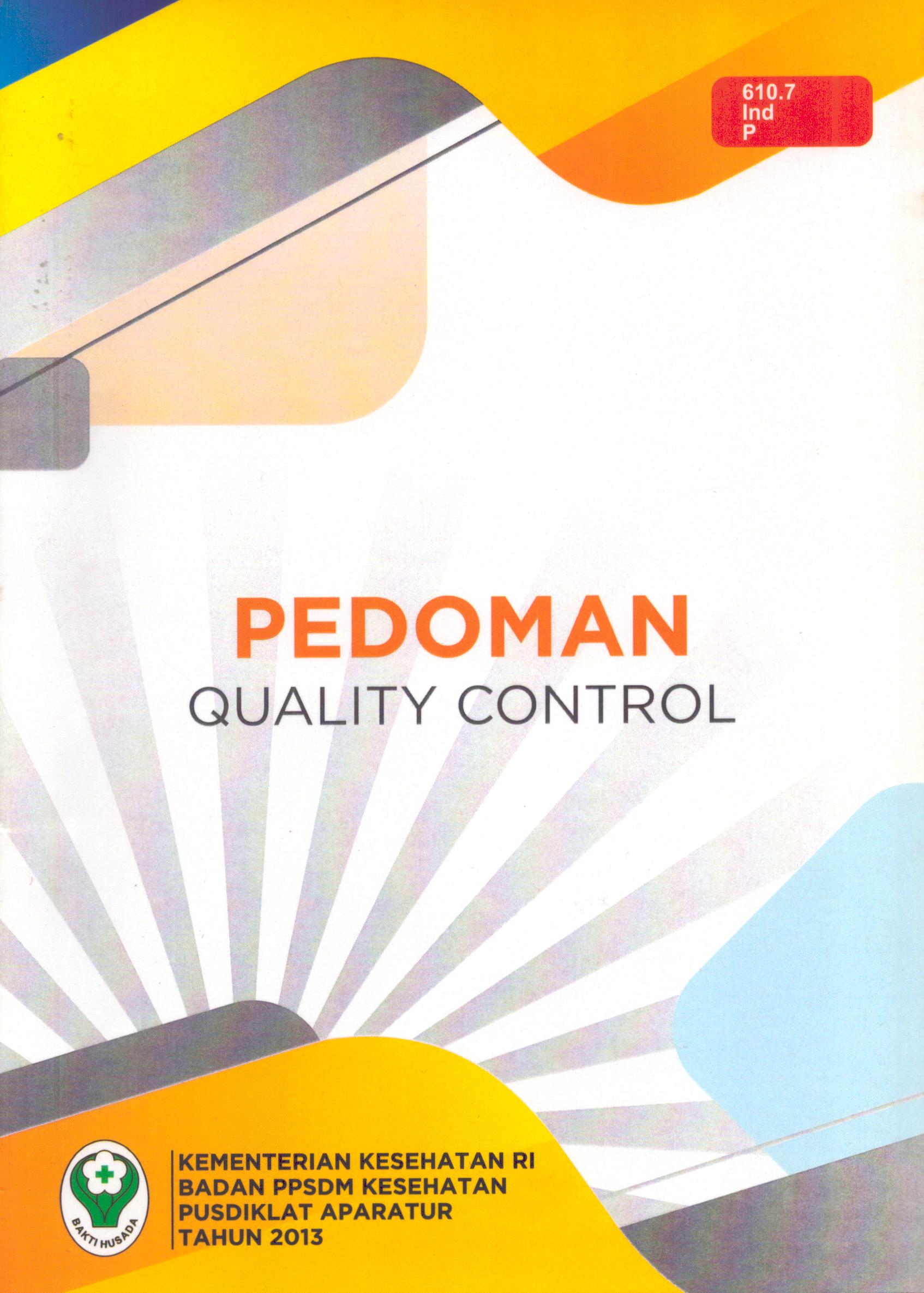 Cover Pedoman Quality Control / Badan Pengembangan dan Pemberdayaan Sumber Daya Manusia Kesehatan